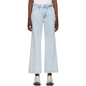 Frame Women's Le Baggy Palazzo High-Rise Wide-Leg Jeans Denim Blue Size 28 NWOT